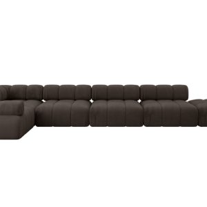 Narożnik lewostronny modułowy FELTO-L3 475x190x70 cm Brązowy 684402