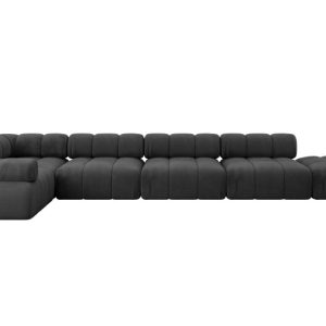 Narożnik lewostronny modułowy FELTO-L3 475x190x70 cm Czarny 684246