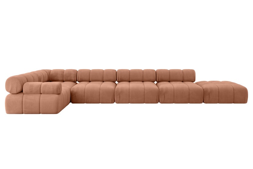 Narożnik lewostronny modułowy FELTO-L3 475x190x70 cm Morelowy 684301