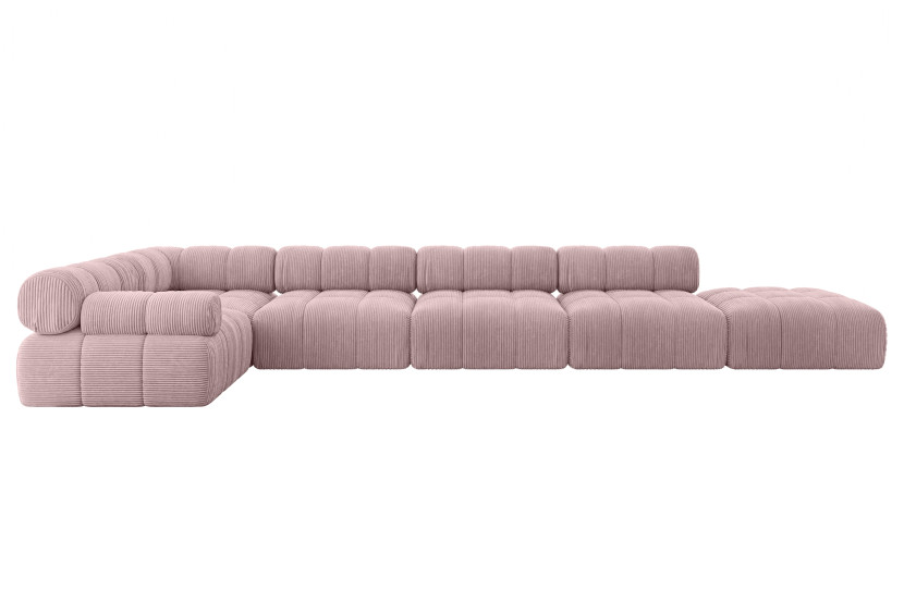 Narożnik lewostronny modułowy FELTO-L3 475x190x70 cm Różowy 684258