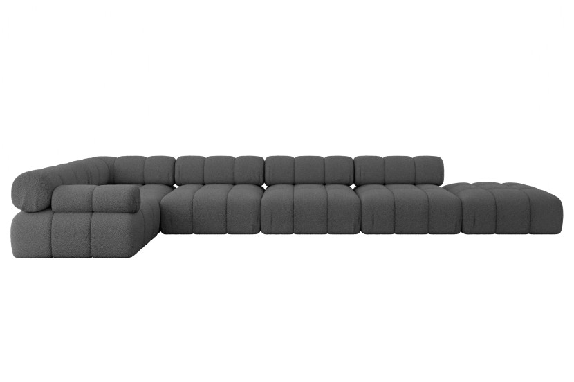Narożnik lewostronny modułowy FELTO-L3 475x190x70 cm Szary 684398
