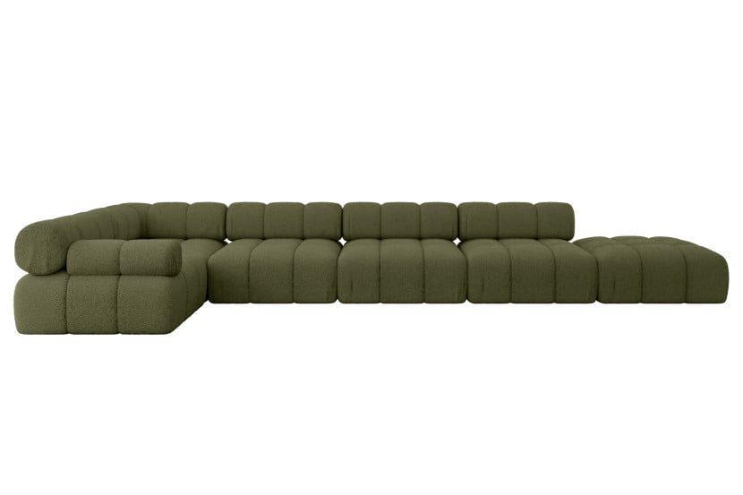 Narożnik lewostronny modułowy FELTO-L3 475x190x70 cm Zielony 684274