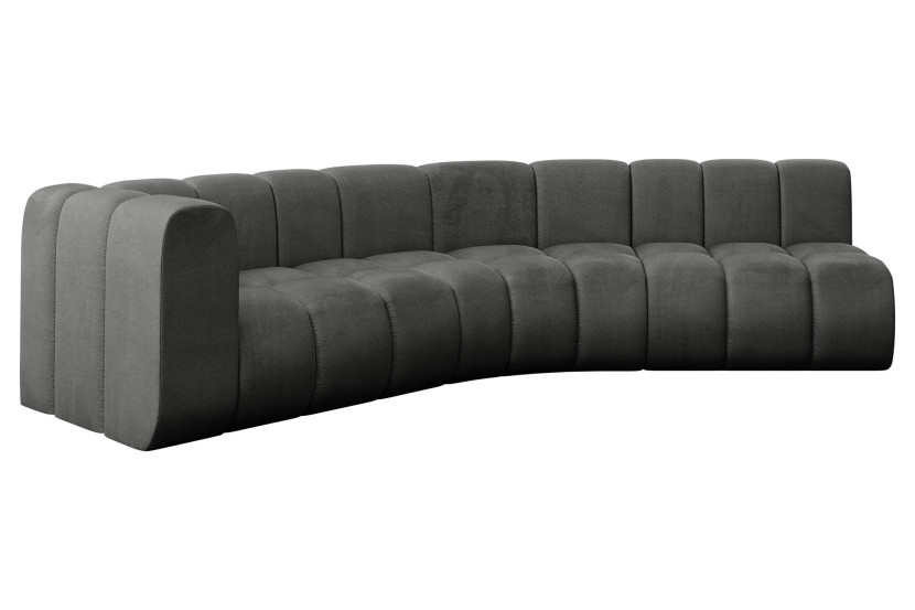 Narożnik lewostronny modułowy Karex-L1 - 308x194x70 cm Grafitowy 758735