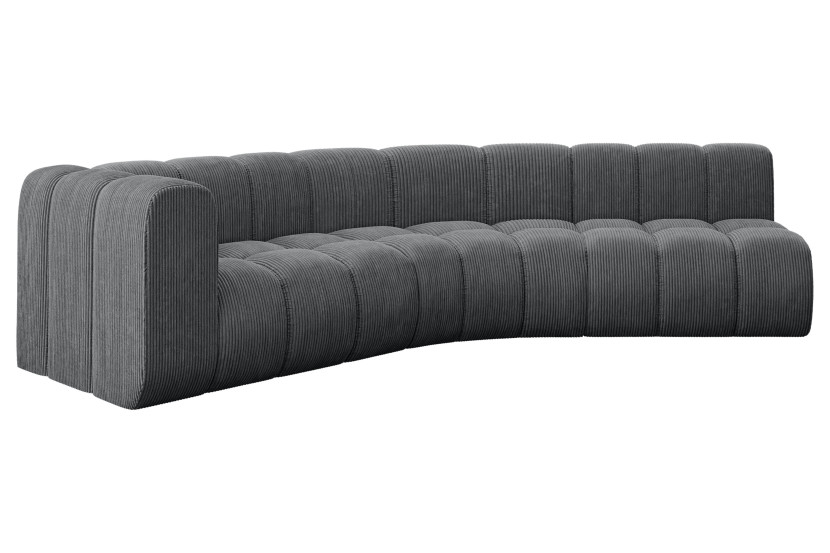 Narożnik lewostronny modułowy Karex-L1 - 308x194x70 cm Grafitowy 758686