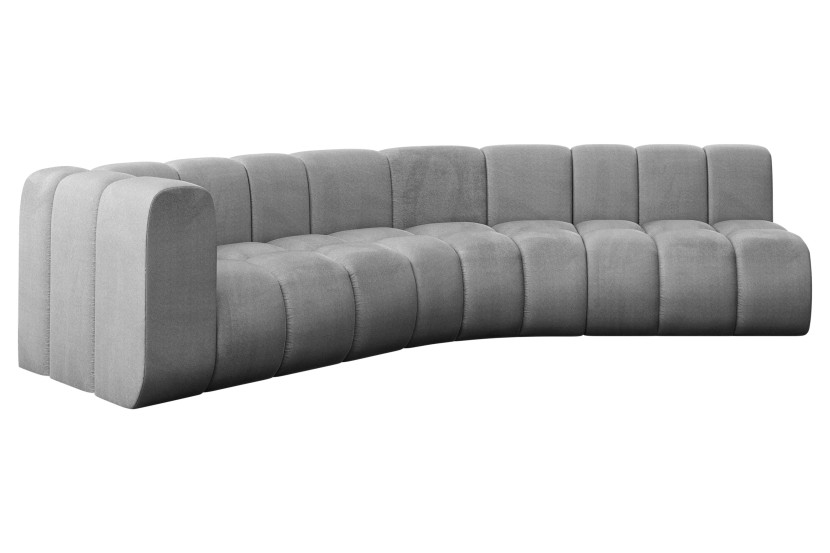 Narożnik lewostronny modułowy Karex-L1 - 308x194x70 cm Jasny szary 758221