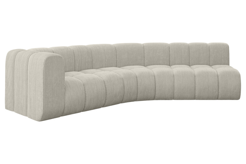 Narożnik lewostronny modułowy Karex-L1 - 308x194x70 cm Kremowy 758151