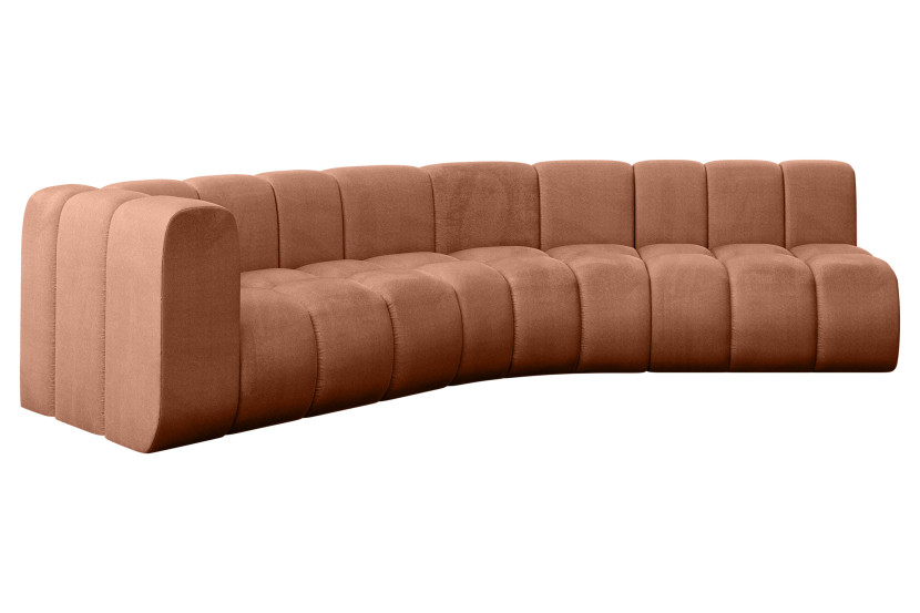 Narożnik lewostronny modułowy Karex-L1 - 308x194x70 cm Morelowy 758513
