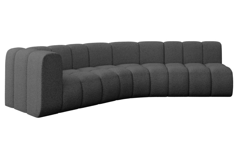 Narożnik lewostronny modułowy Karex-L1 - 308x194x70 cm Szary 758742