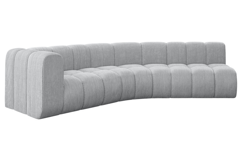 Narożnik lewostronny modułowy Karex-L1 - 308x194x70 cm Szary 758495