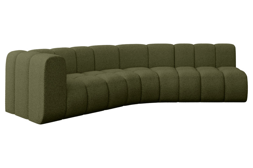 Narożnik lewostronny modułowy Karex-L1 - 308x194x70 cm Zielony 758575