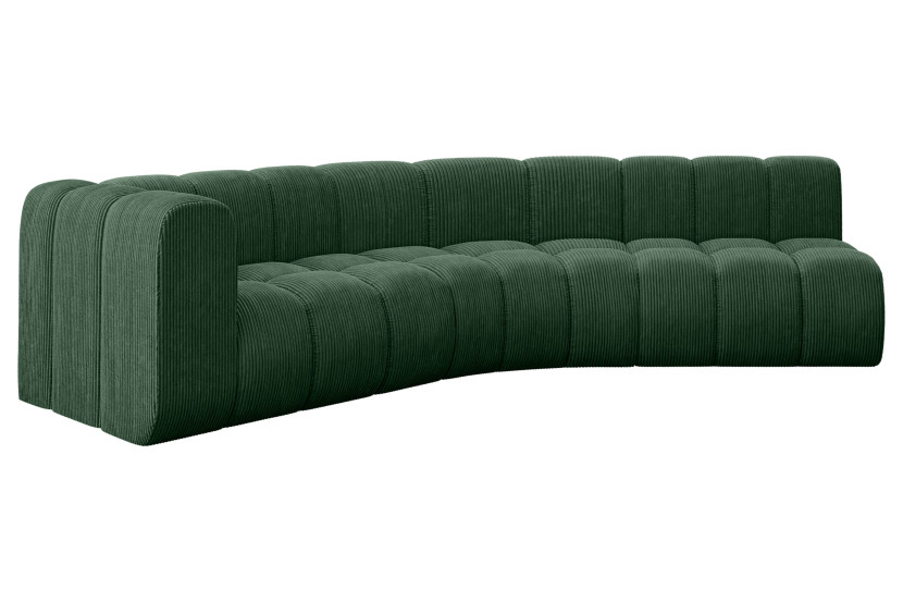 Narożnik lewostronny modułowy Karex-L1 - 308x194x70 cm Zielony 758729