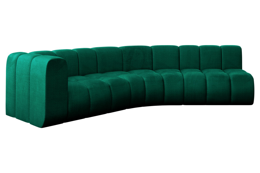 Narożnik lewostronny modułowy Karex-L1 - 308x194x70 cm Zielony 758337
