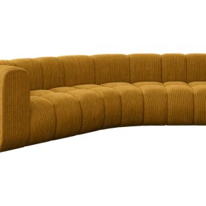 Narożnik lewostronny modułowy Karex-L1 – 308x194x70 cm Żółty 758482