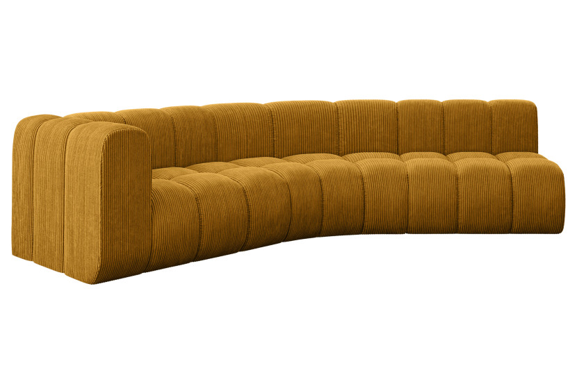 Narożnik lewostronny modułowy Karex-L1 - 308x194x70 cm Żółty 758482