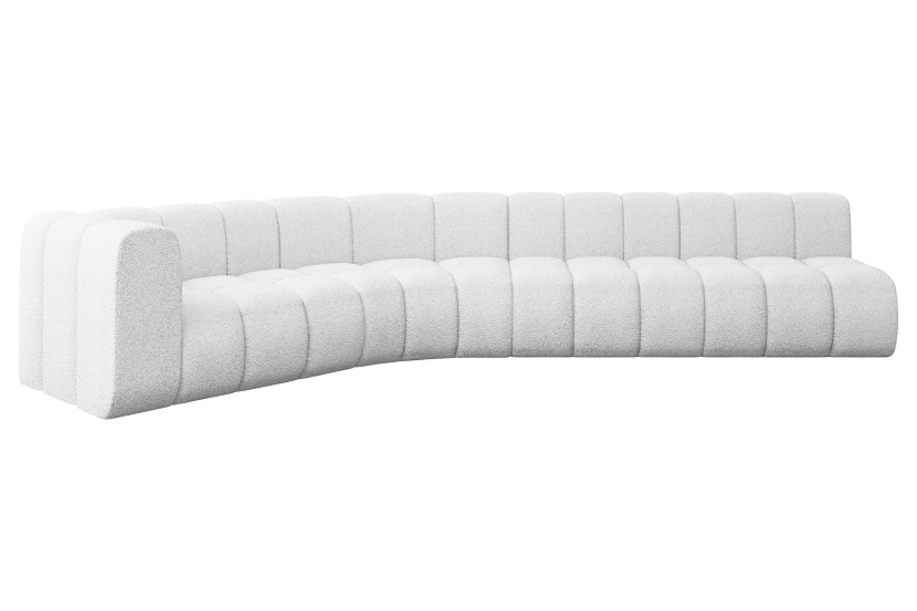 Narożnik lewostronny modułowy Karex-L2 - 399x194x70 cm Biały 758887