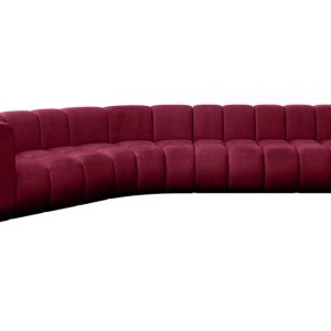 Narożnik lewostronny modułowy Karex-L2 – 399x194x70 cm Bordowy 758367