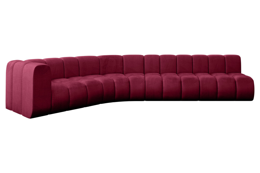 Narożnik lewostronny modułowy Karex-L2 - 399x194x70 cm Bordowy 758367