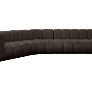 Narożnik lewostronny modułowy Karex-L2 – 399x194x70 cm Brązowy 758905