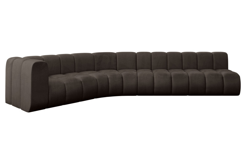 Narożnik lewostronny modułowy Karex-L2 - 399x194x70 cm Brązowy 758905