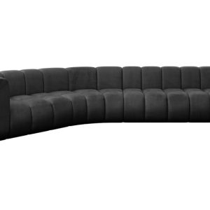Narożnik lewostronny modułowy Karex-L2 – 399x194x70 cm Czarny 758179