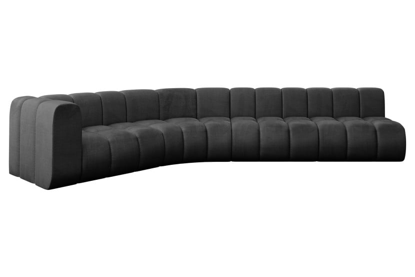 Narożnik lewostronny modułowy Karex-L2 - 399x194x70 cm Czarny 758179