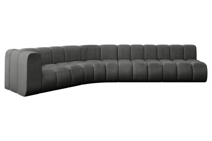 Narożnik lewostronny modułowy Karex-L2 - 399x194x70 cm Grafitowy 758426