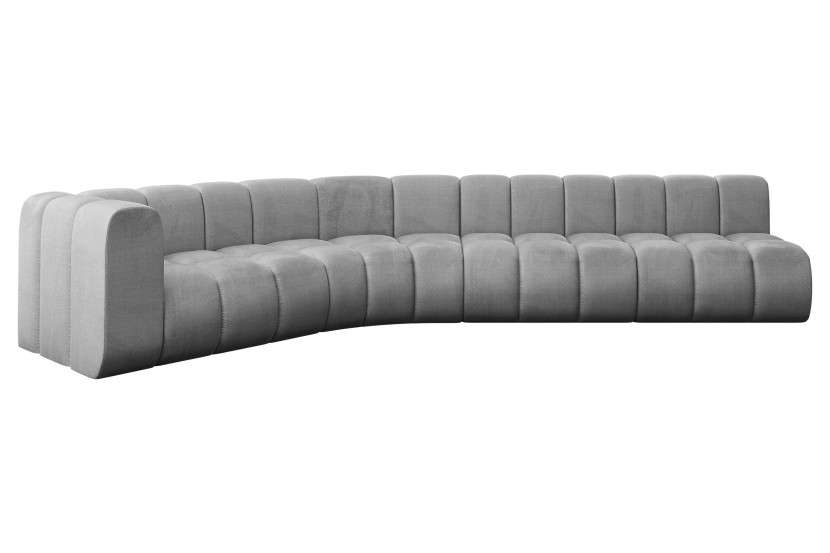 Narożnik lewostronny modułowy Karex-L2 - 399x194x70 cm Jasny szary 758730