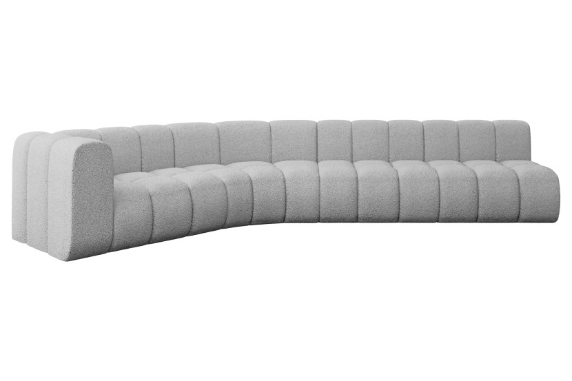 Narożnik lewostronny modułowy Karex-L2 - 399x194x70 cm Jasny szary 758338