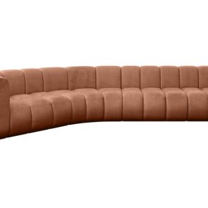 Narożnik lewostronny modułowy Karex-L2 – 399x194x70 cm Morelowy 758567