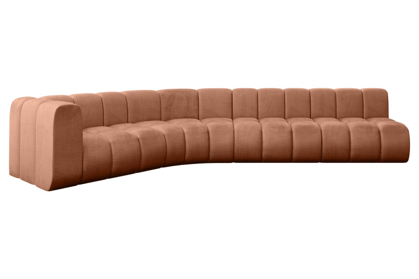 Narożnik lewostronny modułowy Karex-L2 - 399x194x70 cm Morelowy 758567