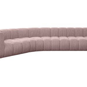 Narożnik lewostronny modułowy Karex-L2 – 399x194x70 cm Różowy 758360