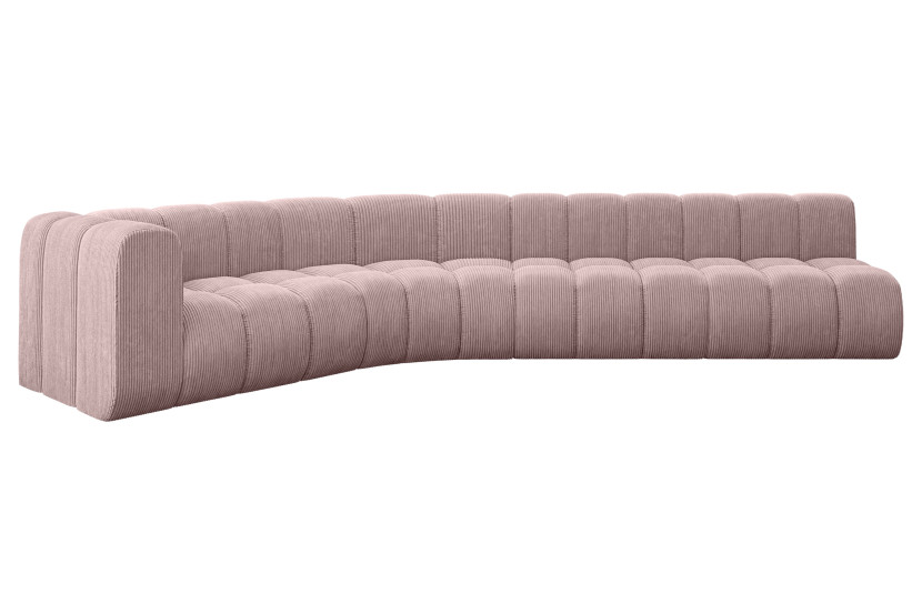 Narożnik lewostronny modułowy Karex-L2 - 399x194x70 cm Różowy 758360