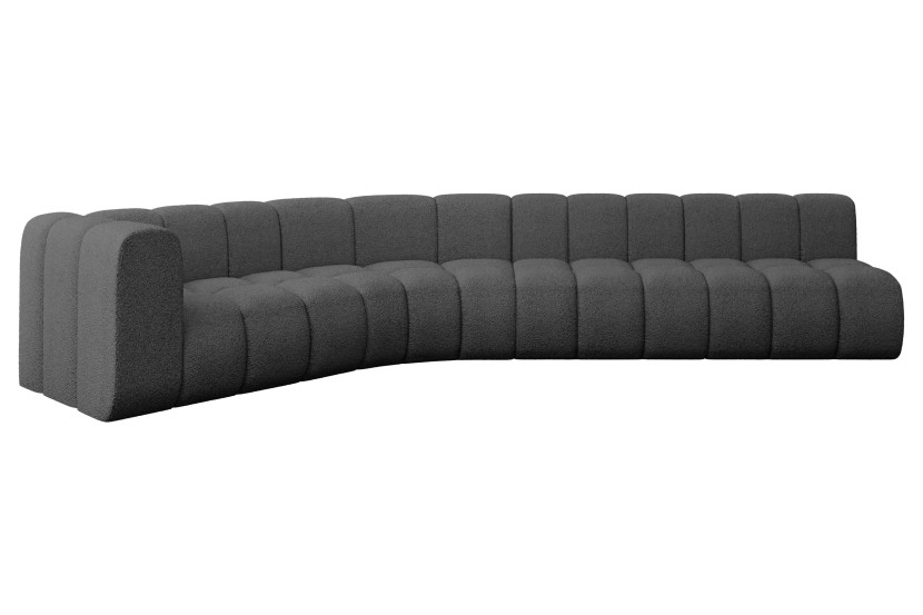 Narożnik lewostronny modułowy Karex-L2 - 399x194x70 cm Szary 758560