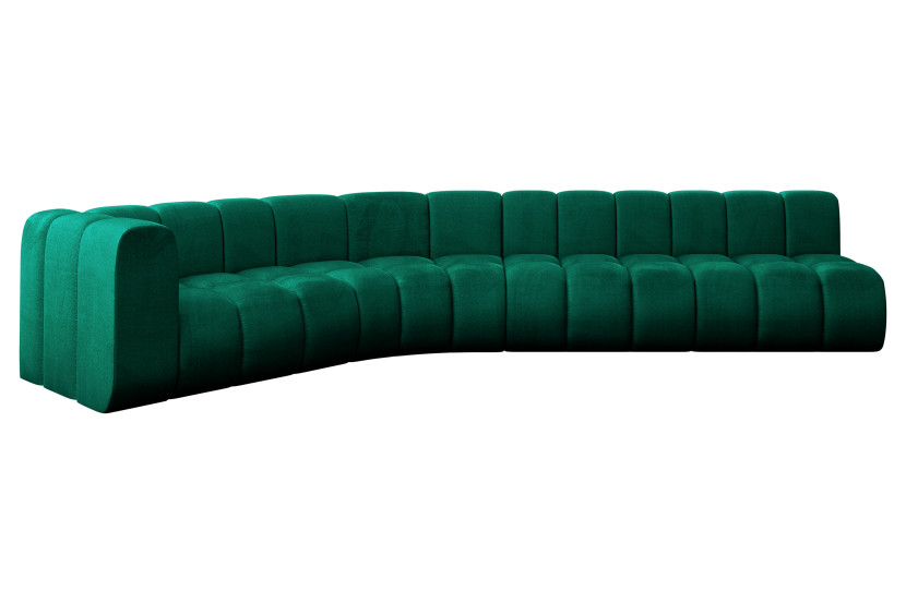 Narożnik lewostronny modułowy Karex-L2 - 399x194x70 cm Zielony 758605
