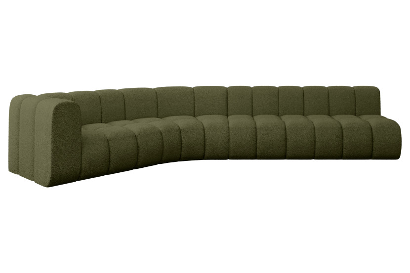 Narożnik lewostronny modułowy Karex-L2 - 399x194x70 cm Zielony 758552