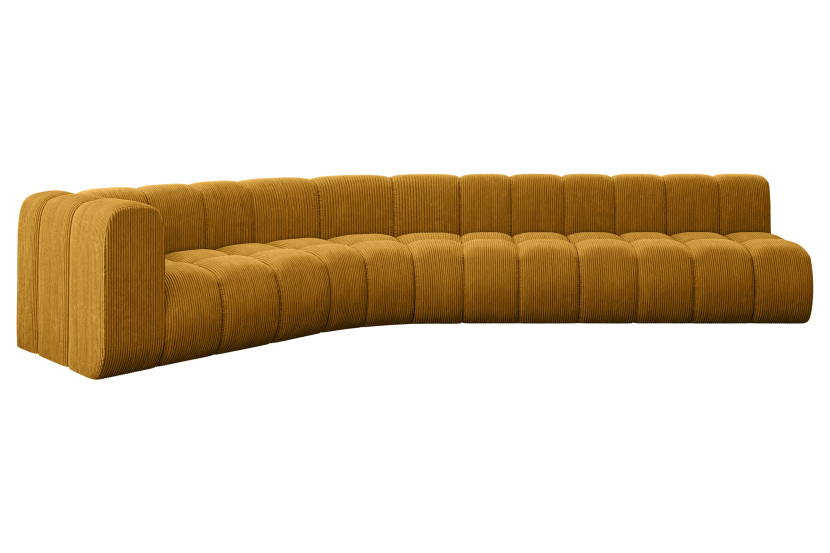Narożnik lewostronny modułowy Karex-L2 - 399x194x70 cm Żółty 758823