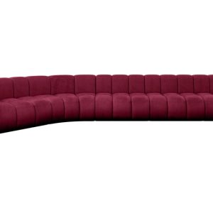 Narożnik lewostronny modułowy Karex-L3 – 490x194x70 cm Bordowy 758664