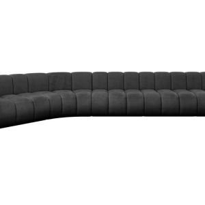 Narożnik lewostronny modułowy Karex-L3 – 490x194x70 cm Czarny 758258