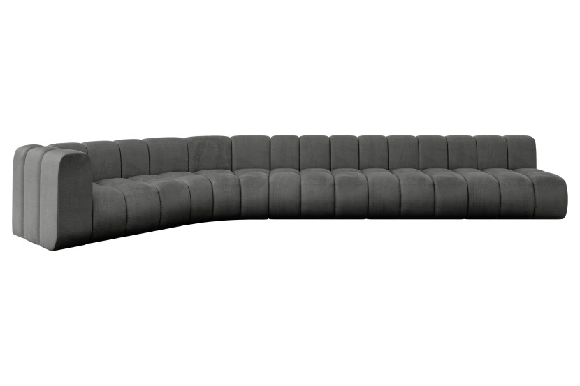 Narożnik lewostronny modułowy Karex-L3 - 490x194x70 cm Grafitowy 758534