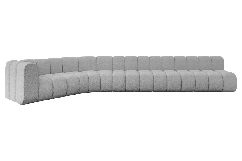 Narożnik lewostronny modułowy Karex-L3 - 490x194x70 cm Jasny szary 758923