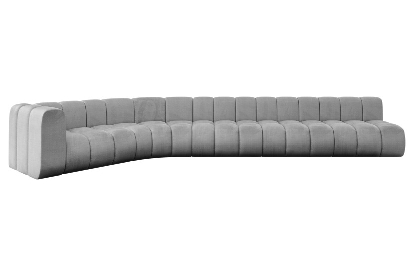 Narożnik lewostronny modułowy Karex-L3 - 490x194x70 cm Jasny szary 758149
