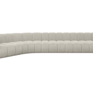 Narożnik lewostronny modułowy Karex-L3 – 490x194x70 cm Kremowy 758437