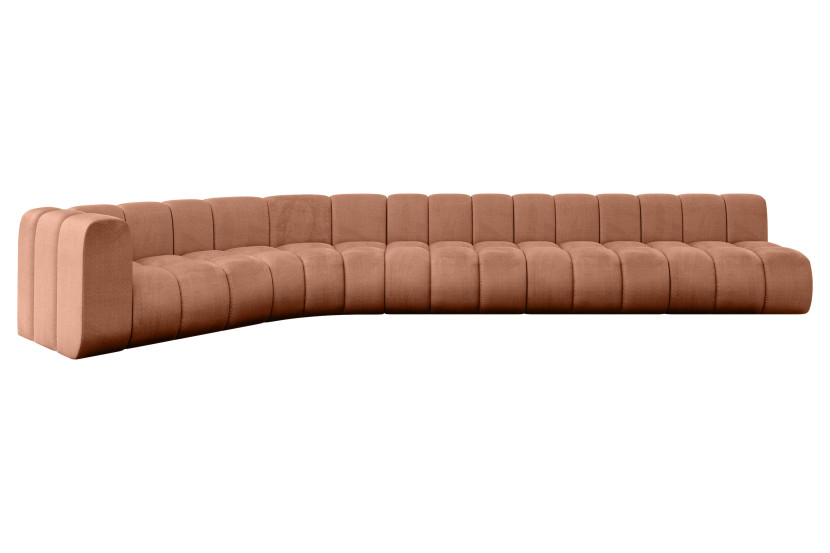 Narożnik lewostronny modułowy Karex-L3 - 490x194x70 cm Morelowy 758150
