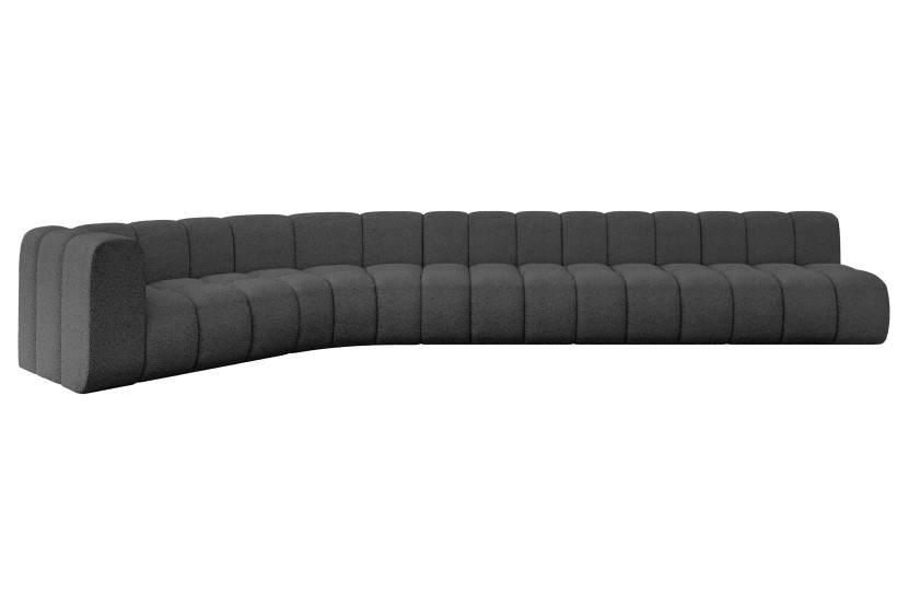 Narożnik lewostronny modułowy Karex-L3 - 490x194x70 cm Szary 758500