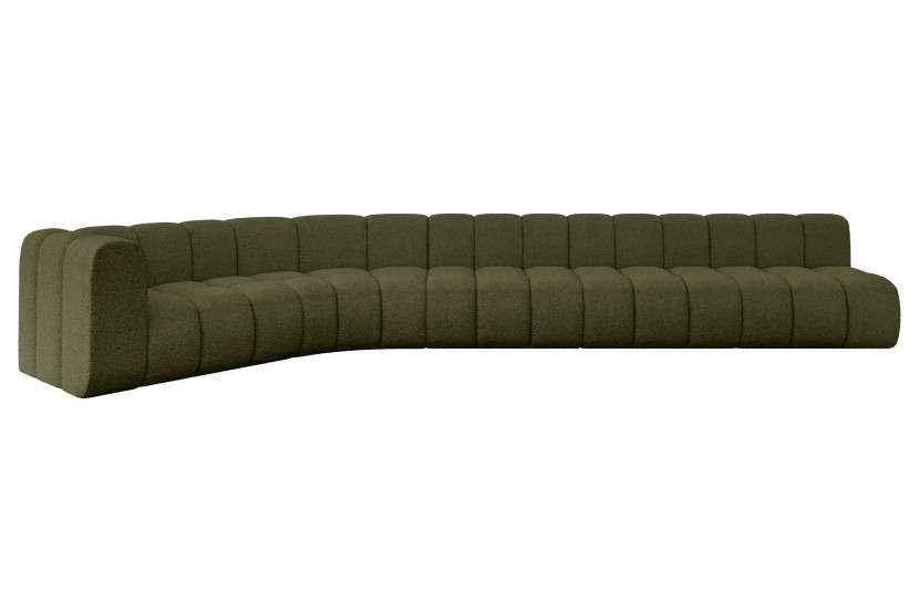 Narożnik lewostronny modułowy Karex-L3 - 490x194x70 cm Zielony 758200