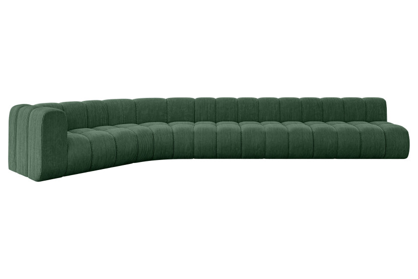 Narożnik lewostronny modułowy Karex-L3 - 490x194x70 cm Zielony 758476