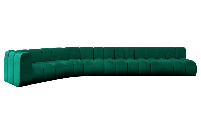 Narożnik lewostronny modułowy Karex-L3 - 490x194x70 cm Zielony 758198