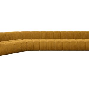 Narożnik lewostronny modułowy Karex-L3 – 490x194x70 cm Żółty 758530