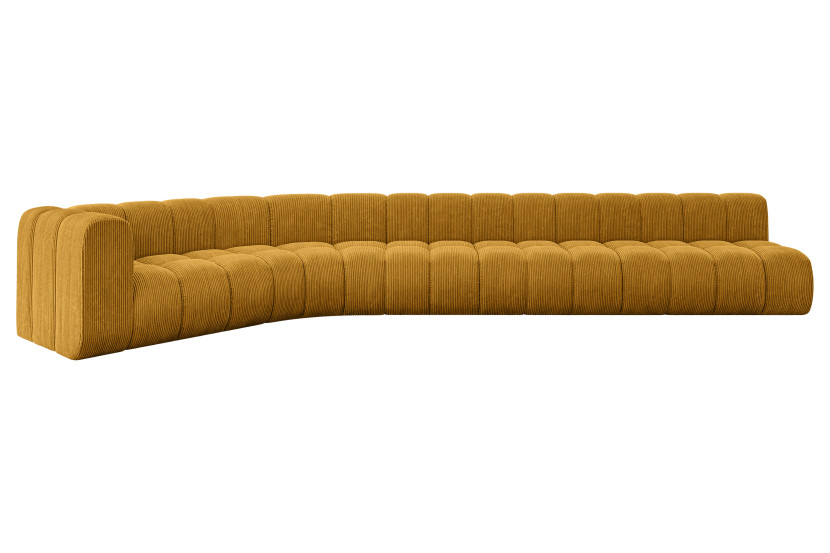 Narożnik lewostronny modułowy Karex-L3 - 490x194x70 cm Żółty 758530