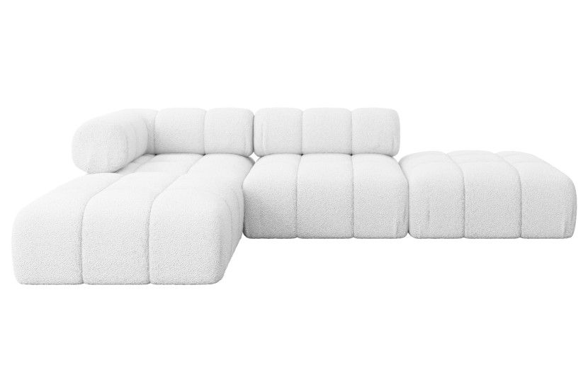 Narożnik lewostronny modułowy KERRU-L1 285x190x70 cm Biały 707804